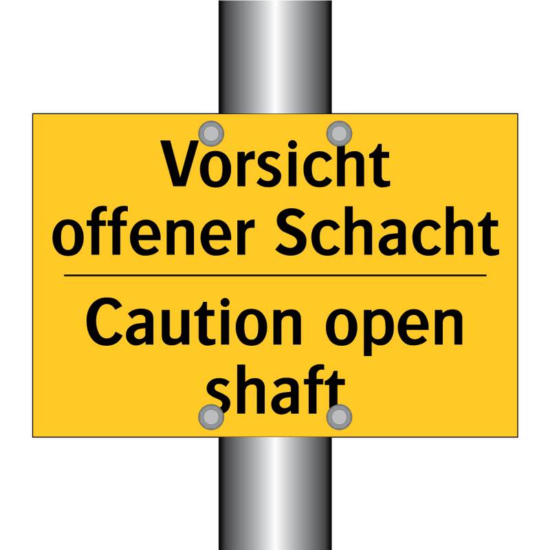 Vorsicht offener Schacht - Caution open shaft