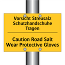 Vorsicht Streusalz Schutzhandschuhe /.../ - Caution Road Salt Wear Protective /.../