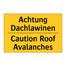 Achtung Dachlawinen - Caution Roof Avalanches