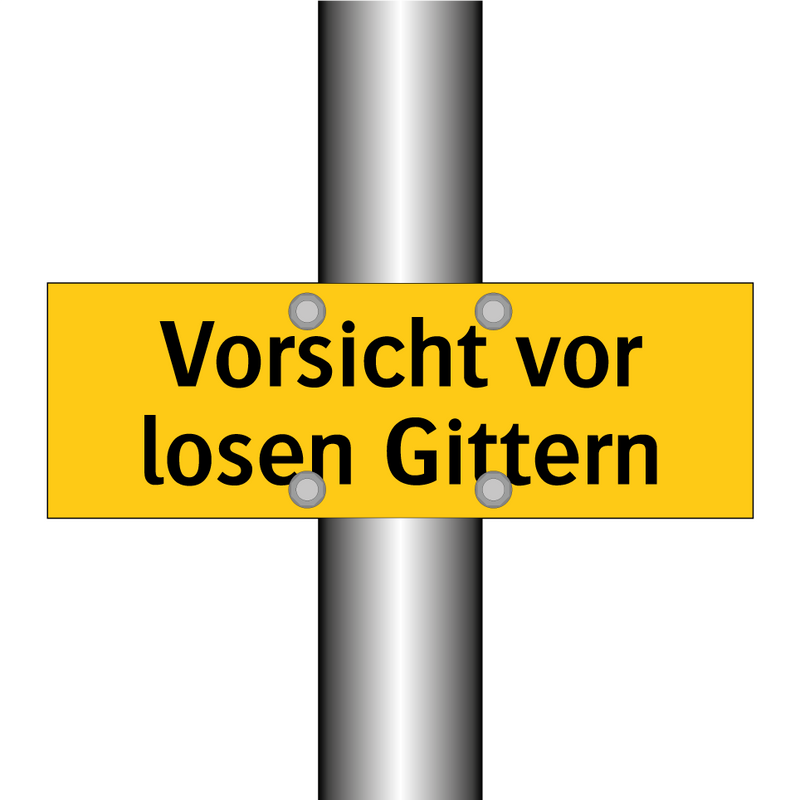 Vorsicht vor losen Gittern