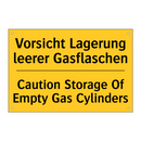 Vorsicht Lagerung leerer Gasflaschen/.../ - Caution Storage Of Empty Gas Cylinders/.../
