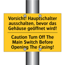 Vorsicht! Hauptschalter ausschalten, /.../ - Caution Turn Off The Main Switch /.../