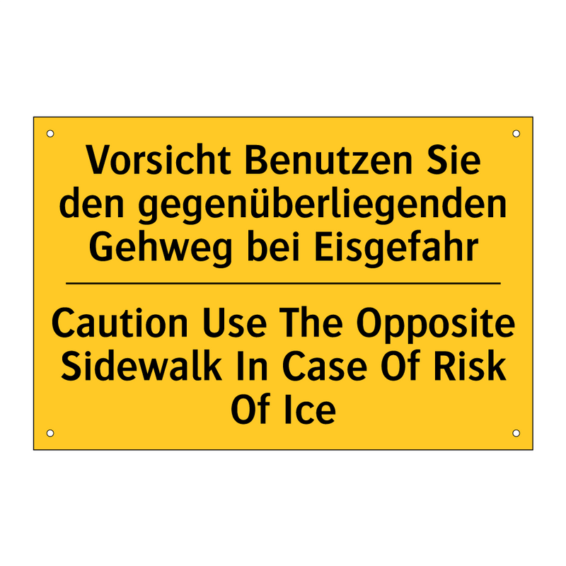 Vorsicht Benutzen Sie den gegenüberliegenden /.../ - Caution Use The Opposite Sidewalk /.../