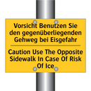 Vorsicht Benutzen Sie den gegenüberliegenden /.../ - Caution Use The Opposite Sidewalk /.../