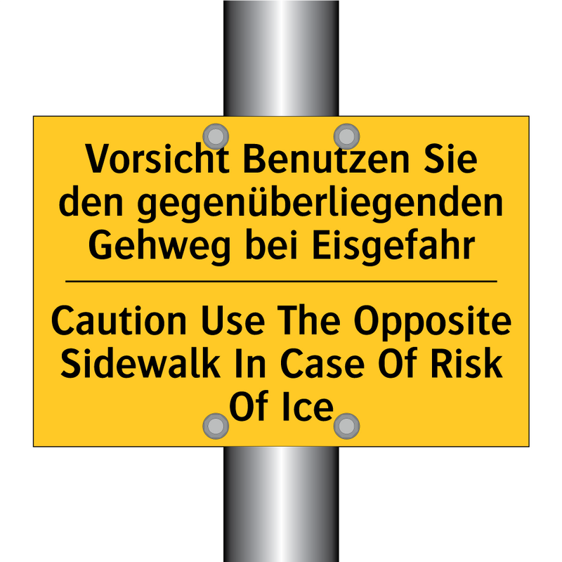 Vorsicht Benutzen Sie den gegenüberliegenden /.../ - Caution Use The Opposite Sidewalk /.../