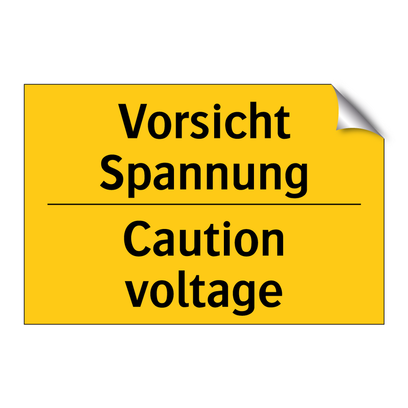 Vorsicht Spannung - Caution voltage
