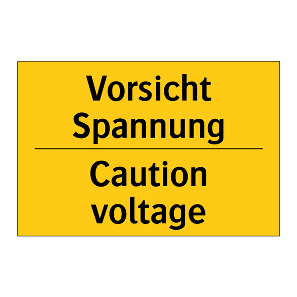 Vorsicht Spannung - Caution voltage