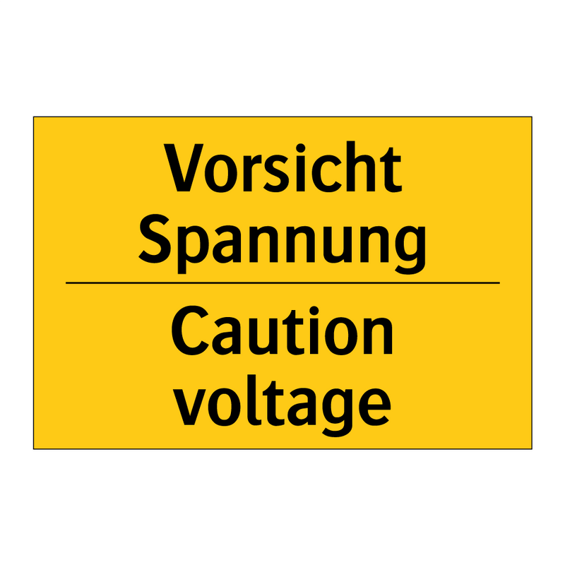 Vorsicht Spannung - Caution voltage