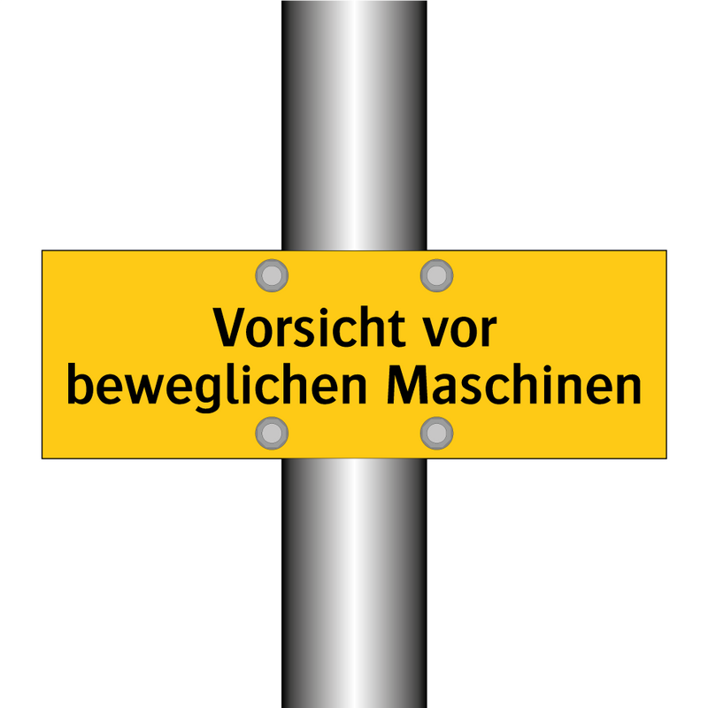 Vorsicht vor beweglichen Maschinen