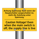 Achtung Spannung! Auch wenn der /.../ - Caution Voltage! Even when the /.../
