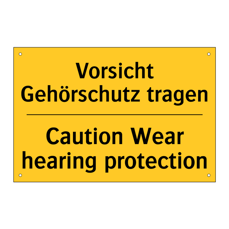 Vorsicht Gehörschutz tragen - Caution Wear hearing protection/.../