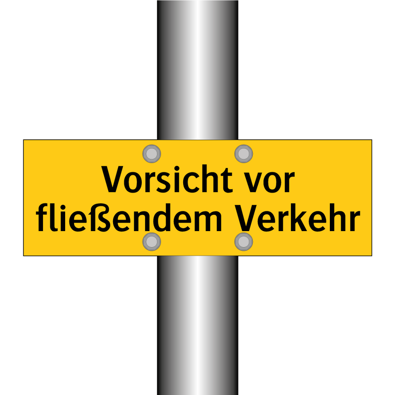Vorsicht vor fließendem Verkehr