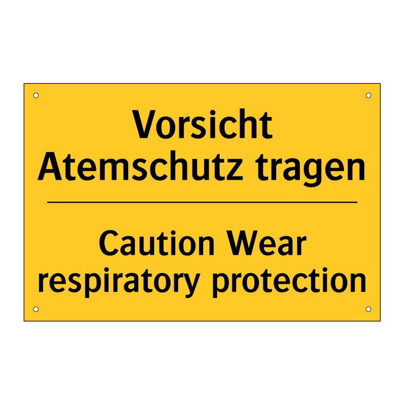 Vorsicht Atemschutz tragen - Caution Wear respiratory protection/.../