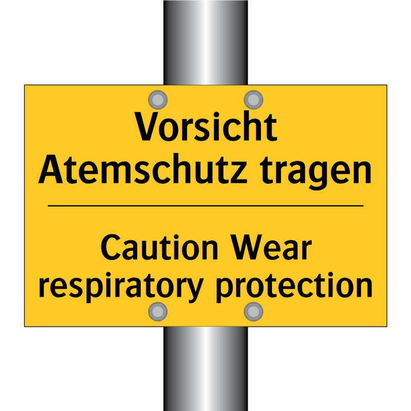 Vorsicht Atemschutz tragen - Caution Wear respiratory protection/.../