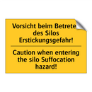 Vorsicht beim Betreten des Silos /.../ - Caution when entering the silo /.../