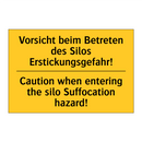 Vorsicht beim Betreten des Silos /.../ - Caution when entering the silo /.../