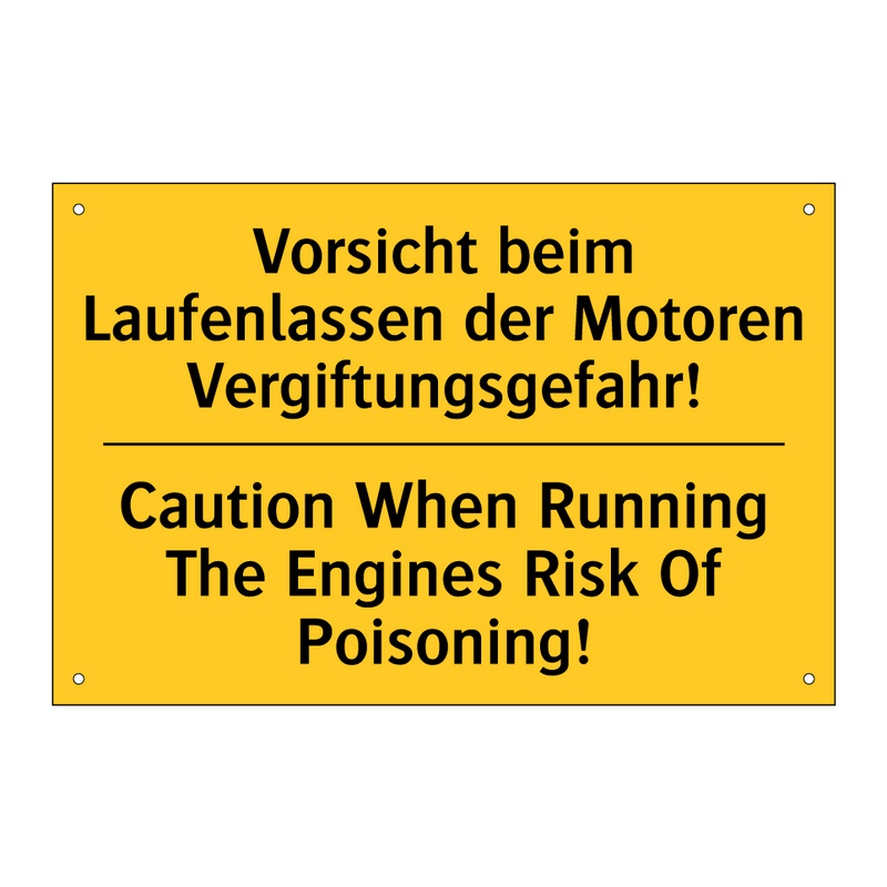 Vorsicht beim Laufenlassen der /.../ - Caution When Running The Engines /.../