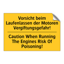 Vorsicht beim Laufenlassen der /.../ - Caution When Running The Engines /.../