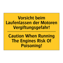 Vorsicht beim Laufenlassen der /.../ - Caution When Running The Engines /.../