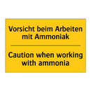 Vorsicht beim Arbeiten mit Ammoniak/.../ - Caution when working with ammonia/.../
