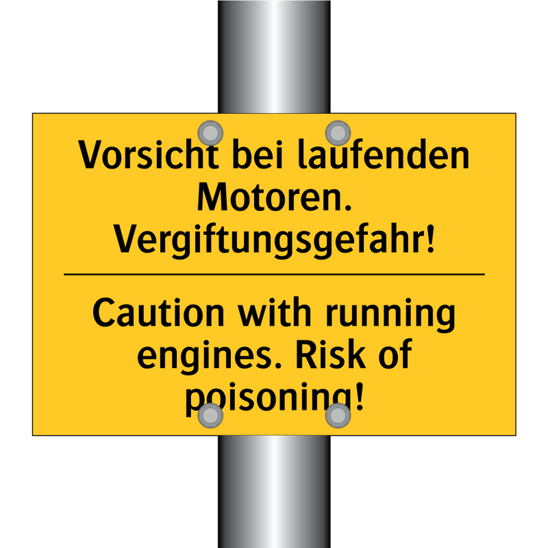 Vorsicht bei laufenden Motoren. /.../ - Caution with running engines. /.../