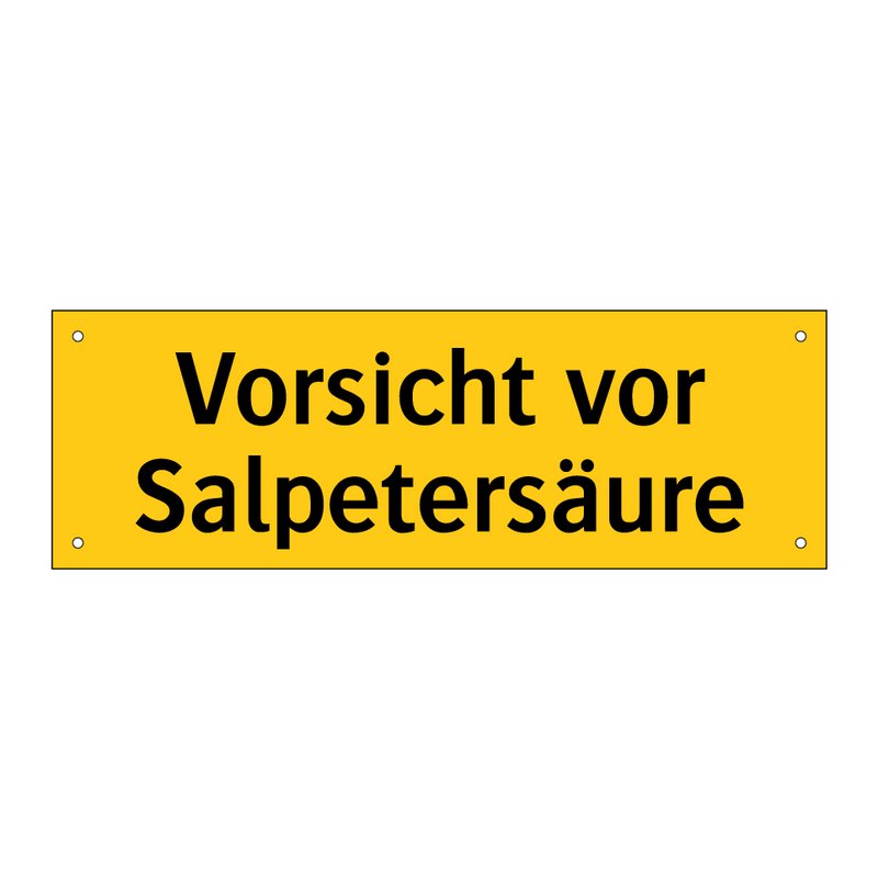 Vorsicht vor Salpetersäure