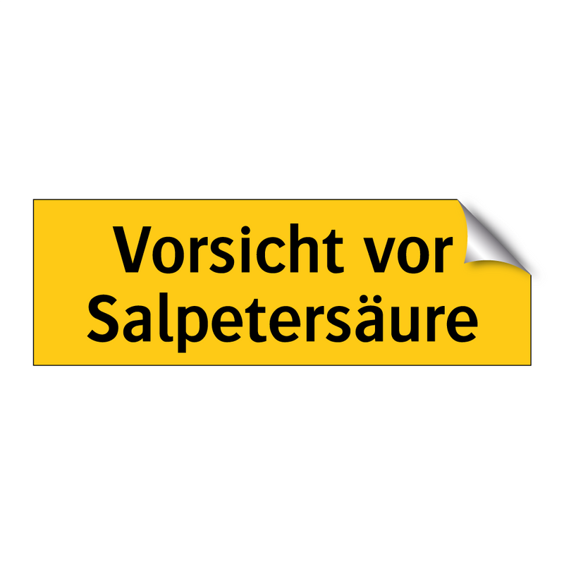 Vorsicht vor Salpetersäure
