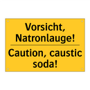 Vorsicht, Natronlauge! - Caution, caustic soda!