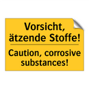 Vorsicht, ätzende Stoffe! - Caution, corrosive substances!