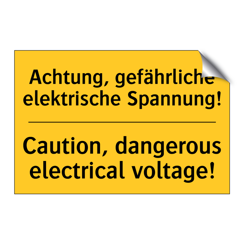 Achtung, gefährliche elektrische /.../ - Caution, dangerous electrical /.../