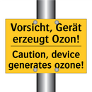 Vorsicht, Gerät erzeugt Ozon! - Caution, device generates ozone!/.../