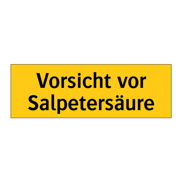Vorsicht vor Salpetersäure