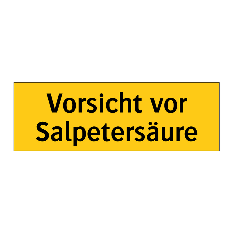 Vorsicht vor Salpetersäure