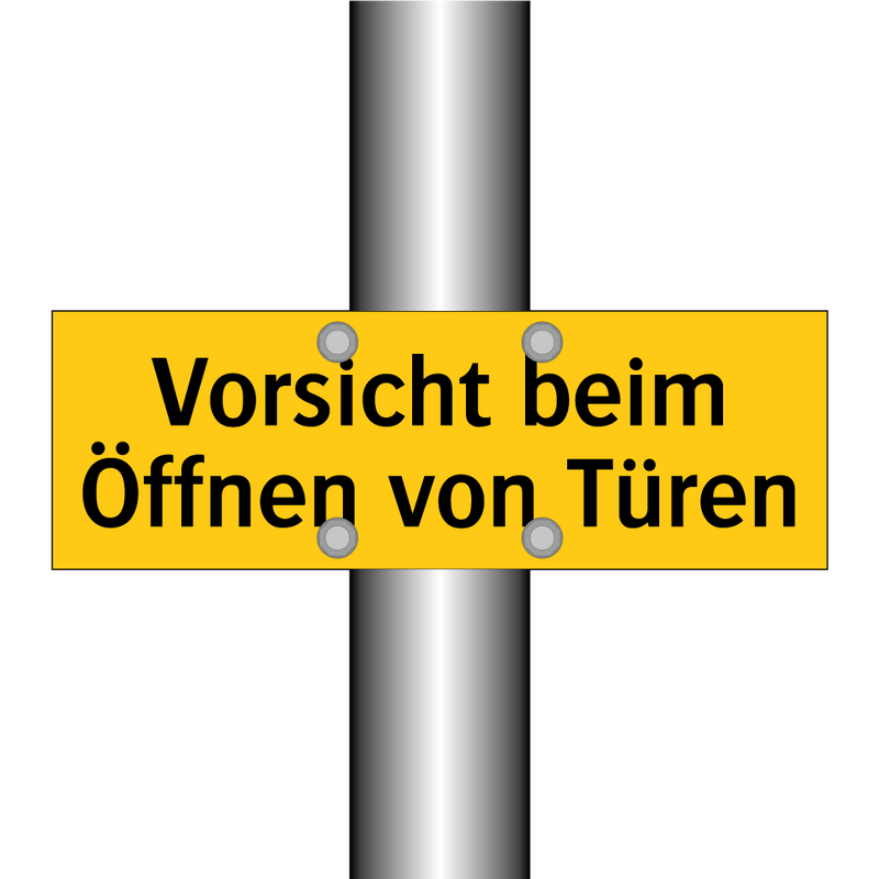 Vorsicht beim Öffnen von Türen