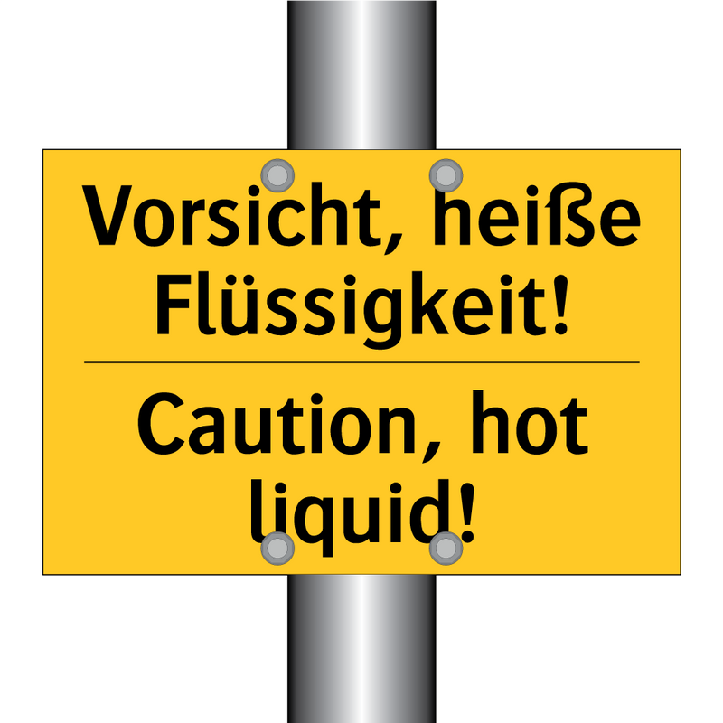 Vorsicht, heiße Flüssigkeit! - Caution, hot liquid!