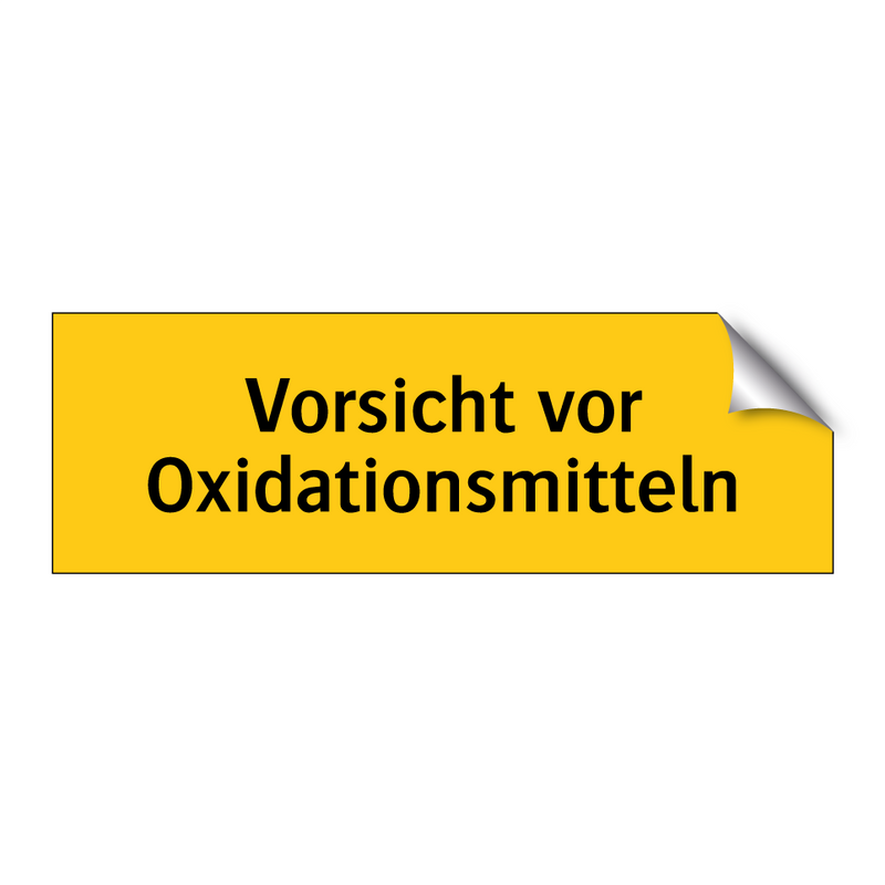 Vorsicht vor Oxidationsmitteln