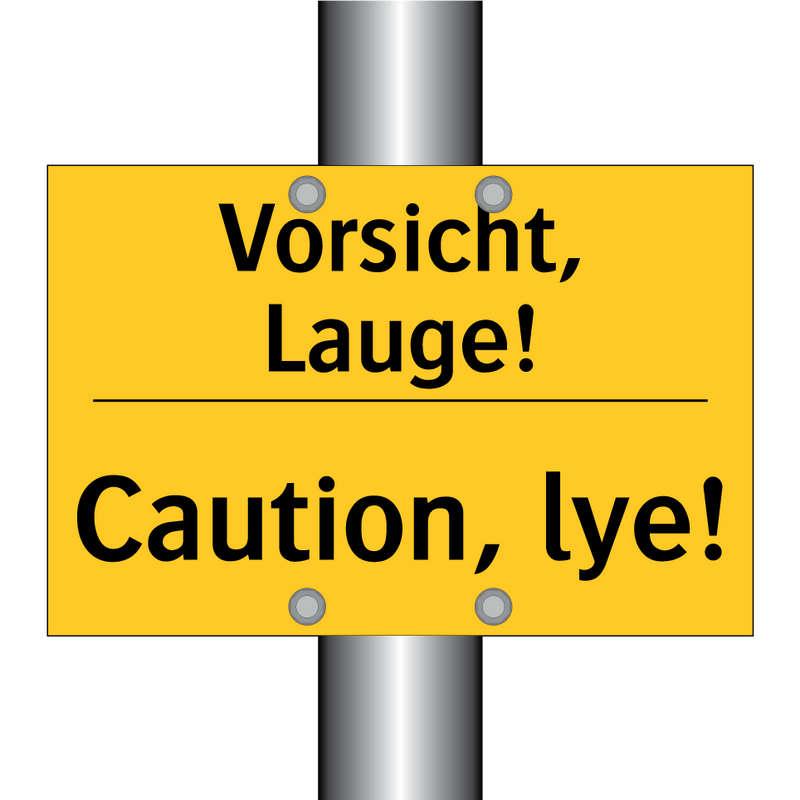 Vorsicht, Lauge! - Caution, lye!