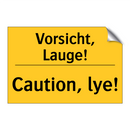 Vorsicht, Lauge! - Caution, lye!