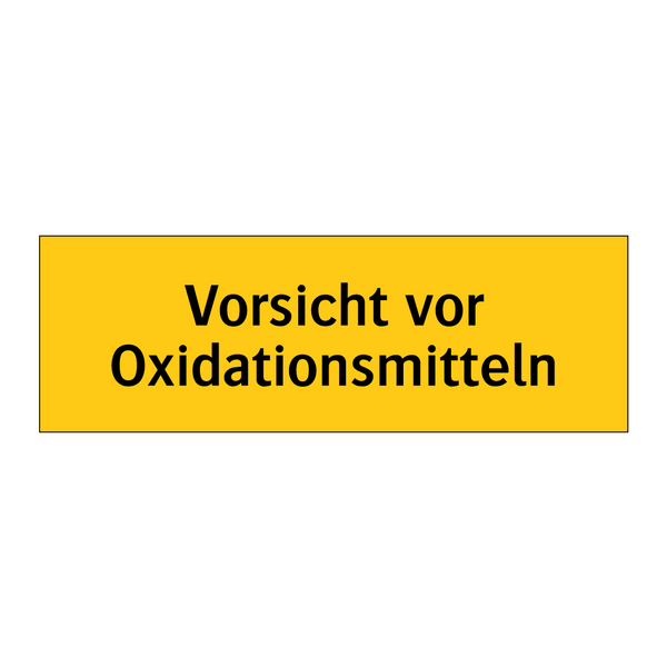 Vorsicht vor Oxidationsmitteln
