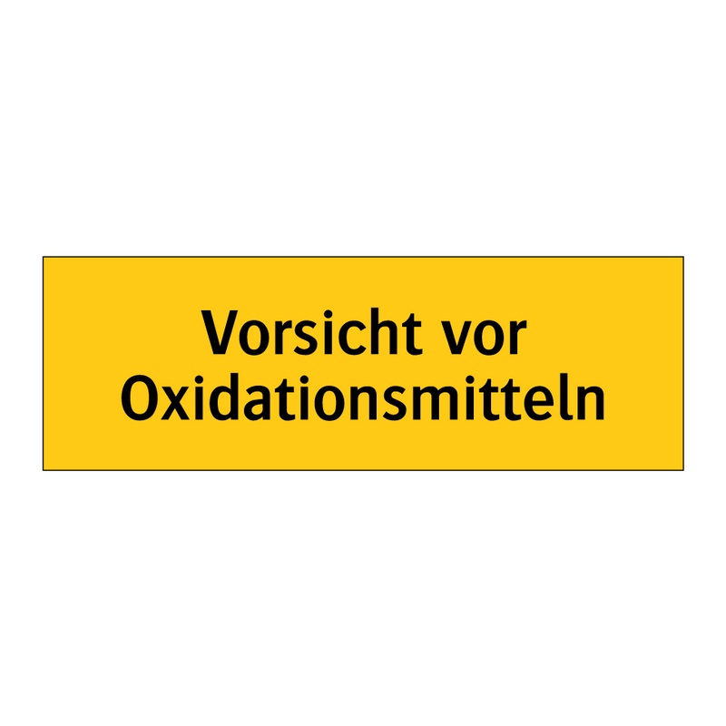 Vorsicht vor Oxidationsmitteln