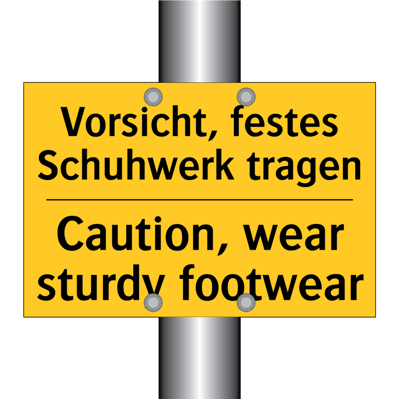 Vorsicht, festes Schuhwerk tragen/.../ - Caution, wear sturdy footwear