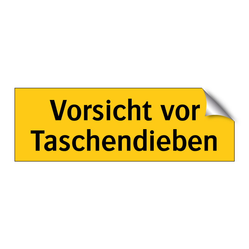 Vorsicht vor Taschendieben