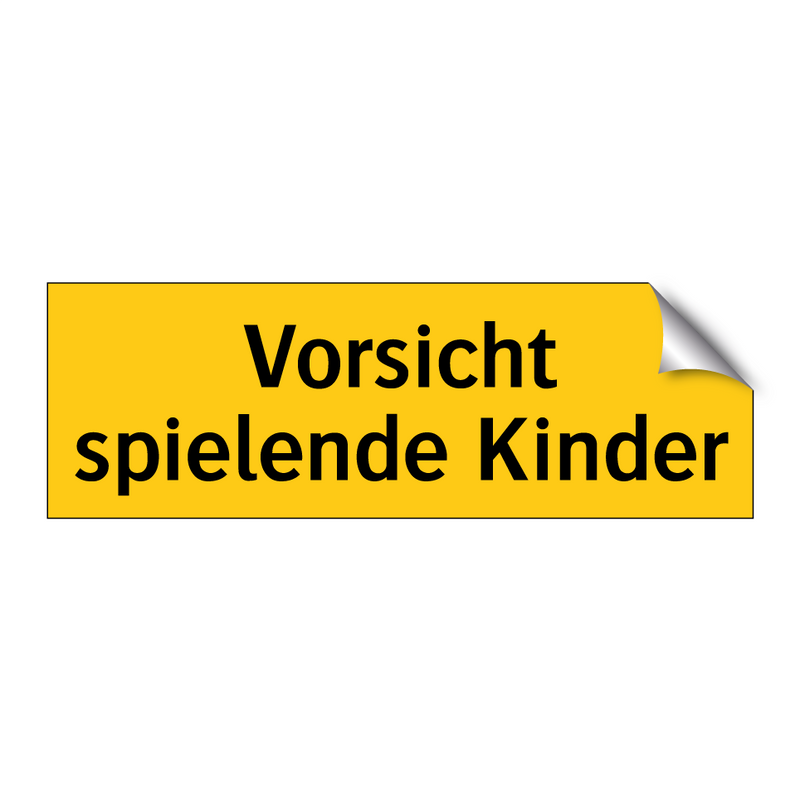 Vorsicht spielende Kinder