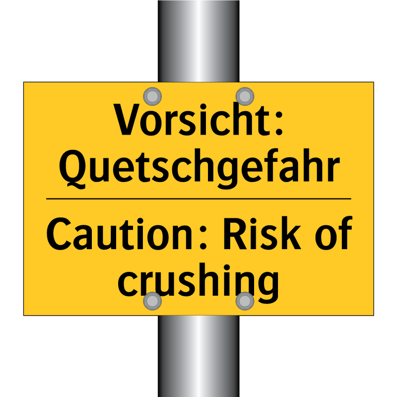 Vorsicht: Quetschgefahr - Caution: Risk of crushing