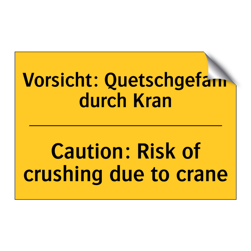 Vorsicht: Quetschgefahr durch /.../ - Caution: Risk of crushing due /.../
