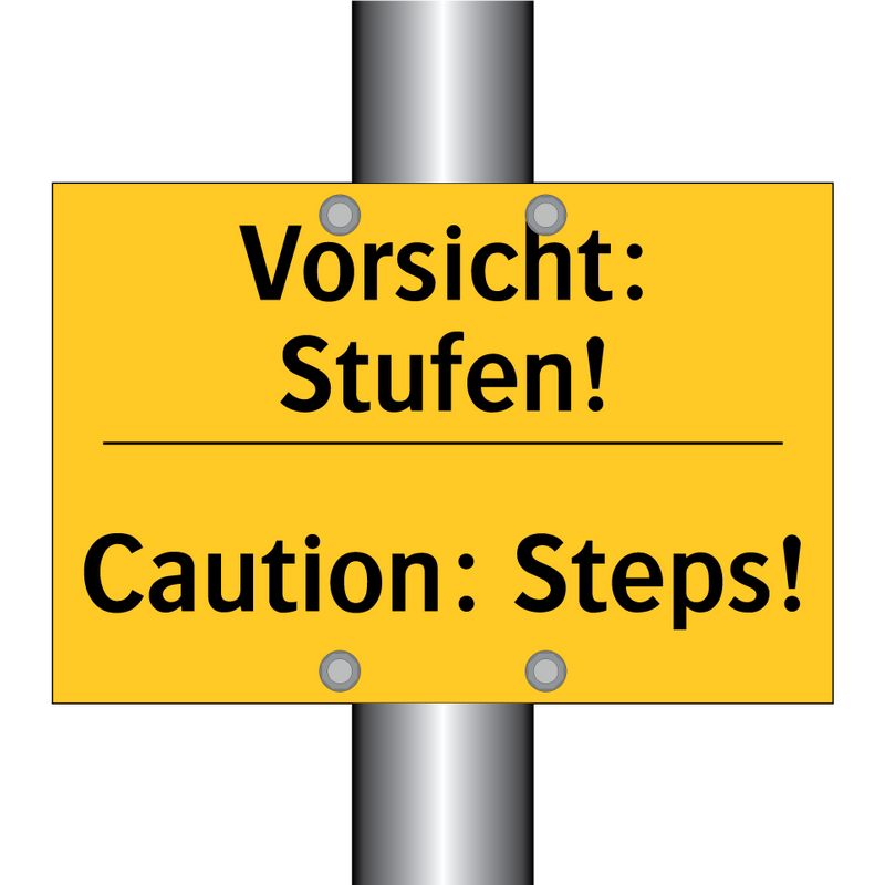 Vorsicht: Stufen! - Caution: Steps!