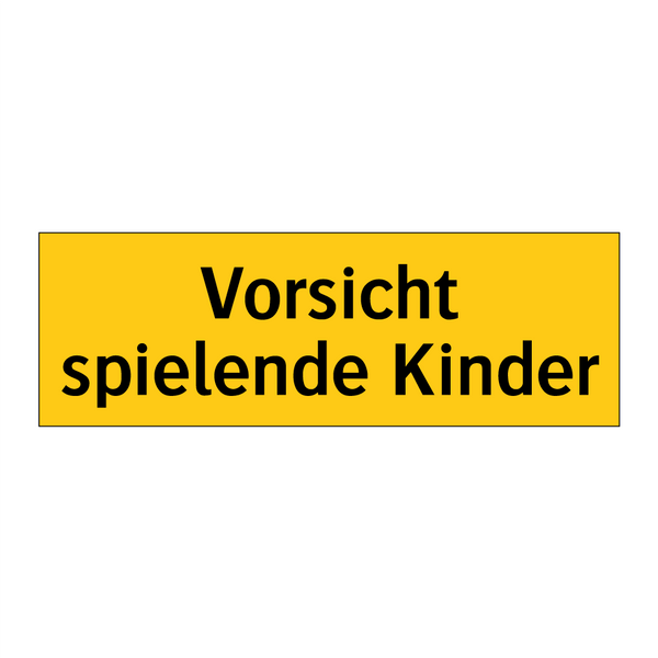 Vorsicht spielende Kinder