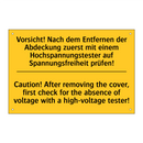 Vorsicht! Nach dem Entfernen der /.../ - Caution! After removing the cover, /.../