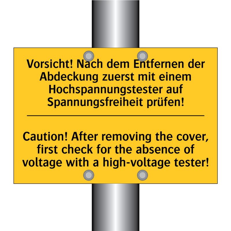 Vorsicht! Nach dem Entfernen der /.../ - Caution! After removing the cover, /.../