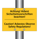 Achtung! Asbest Sicherheitsvorschriften /.../ - Caution! Asbestos Observe Safety /.../